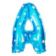 Globo letra A azul, 38 cm