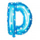 Globo letra D azul, 38 cm