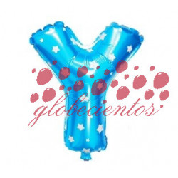 Globo letra Y azul, 38 cm
