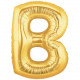 Globo letra B dorada, 38 cm