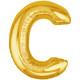 Globo letra C dorada, 38 cm