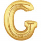 Globo letra G dorada, 38 cm