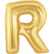 Globo letra R dorada, 38 cm