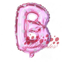 Globo letra B rosa, 38 cm