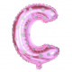 Globo letra C rosa, 38 cm