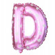 Globo letra D rosa, 38 cm
