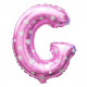 Globo letra G rosa, 38 cm