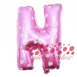 Globo letra N rosa, 38 cm
