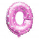 Globo letra O rosa, 38 cm