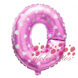 Globo letra O rosa, 38 cm