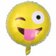 Globo emoticono guiño con lengua, 45 cm