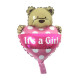 Oso corazón rosa &quot;It&#039;s a Girl&quot;, 43x29 cm