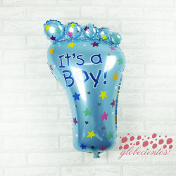 Pie bebé azul "It's a Boy!", 50x20 cm