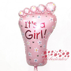 Pie bebé rosa "It's a Girl!", 50x20 cm