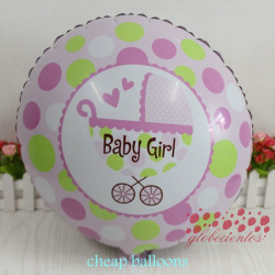 Globo redondo "Baby Girl", 45 cm