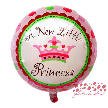 Globo redondo "A New Little Princess", 45 cm