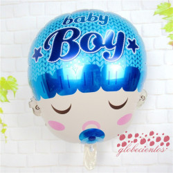 Globo cabeza bebé "baby Boy", 58x48 cm