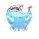 Globo carrito niño &quot;Baby&quot;, 68x50 cm