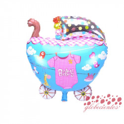 Globo carrito niña "Baby", 68x50 cm