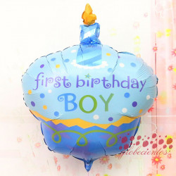 Globo pastel 1er cumpleaños niño, 91x70 cm