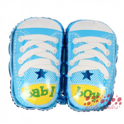 Globo zapatillas azules "baby boy", 75x55 cm