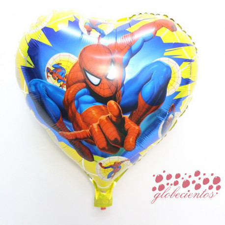 Globo corazón Spiderman 2, 45 cm