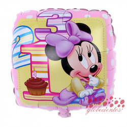 Globo Minnie bebé "1 2 3", 45 cm