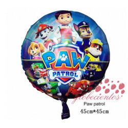 Globo redondo Patrulla Canina, 45 cm