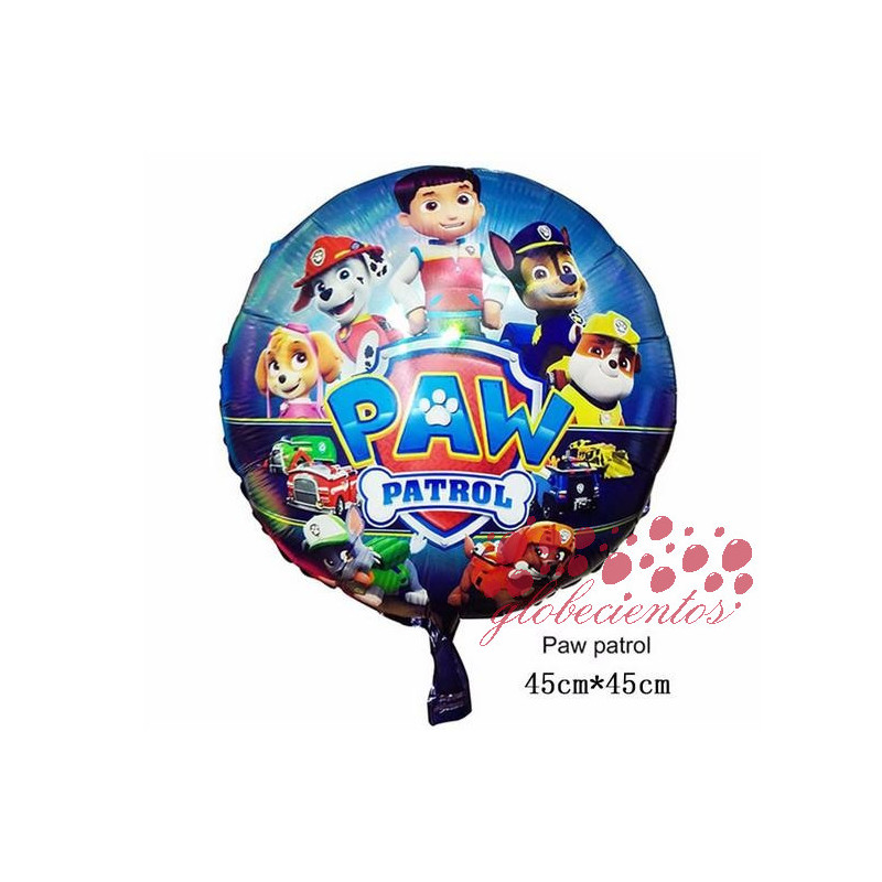 Globo redondo Patrulla Canina, 45 cm - Globecientos