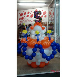 Tarta gigante de globos, 1.8 x 1.5 m