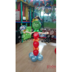 Muñeco de globos más globo foil con helio, 1.5 m