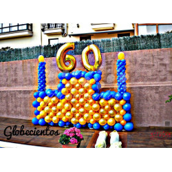 Photocall tarta de globos, 1.8 m