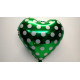 Globo corazón verde con lunares 45 cm