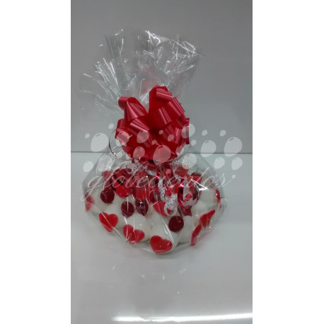 Tarta de gominolas pequeña forma de corazón