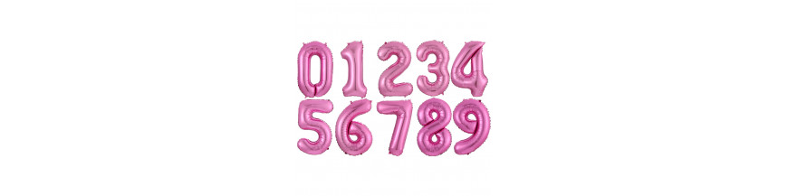 Globos con forma de número color ROSA de 97 cm