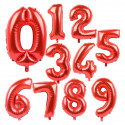 Globos con forma de número color ROJO de 97 cm