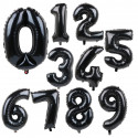 Globos con forma de número color NEGRO de 97 cm