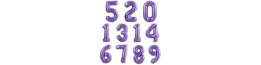 Globos con forma de número color MORADO de 97 cm