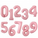 Globos con forma de número color ROSA CLARO de 97 cm