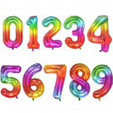Globos con forma de número color MULTICOLOR de 97 cm