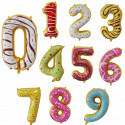 Globos con forma de número color DULCE de 75 cm