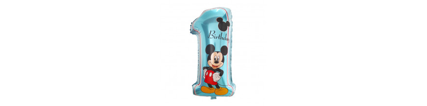 Globos  de números  1  Mickey   de 75 cm