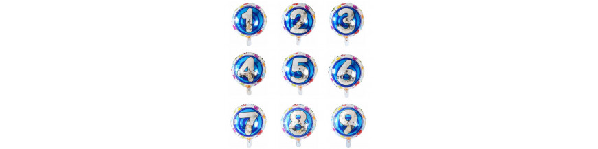 Numero redondo azul